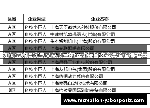 如何选购既实惠又高质量的运动装备这些渠道值得推荐